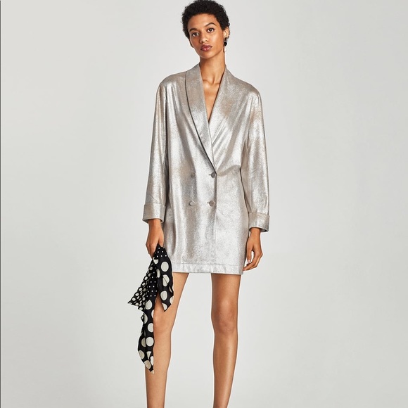 sequin tuxedo dress zara